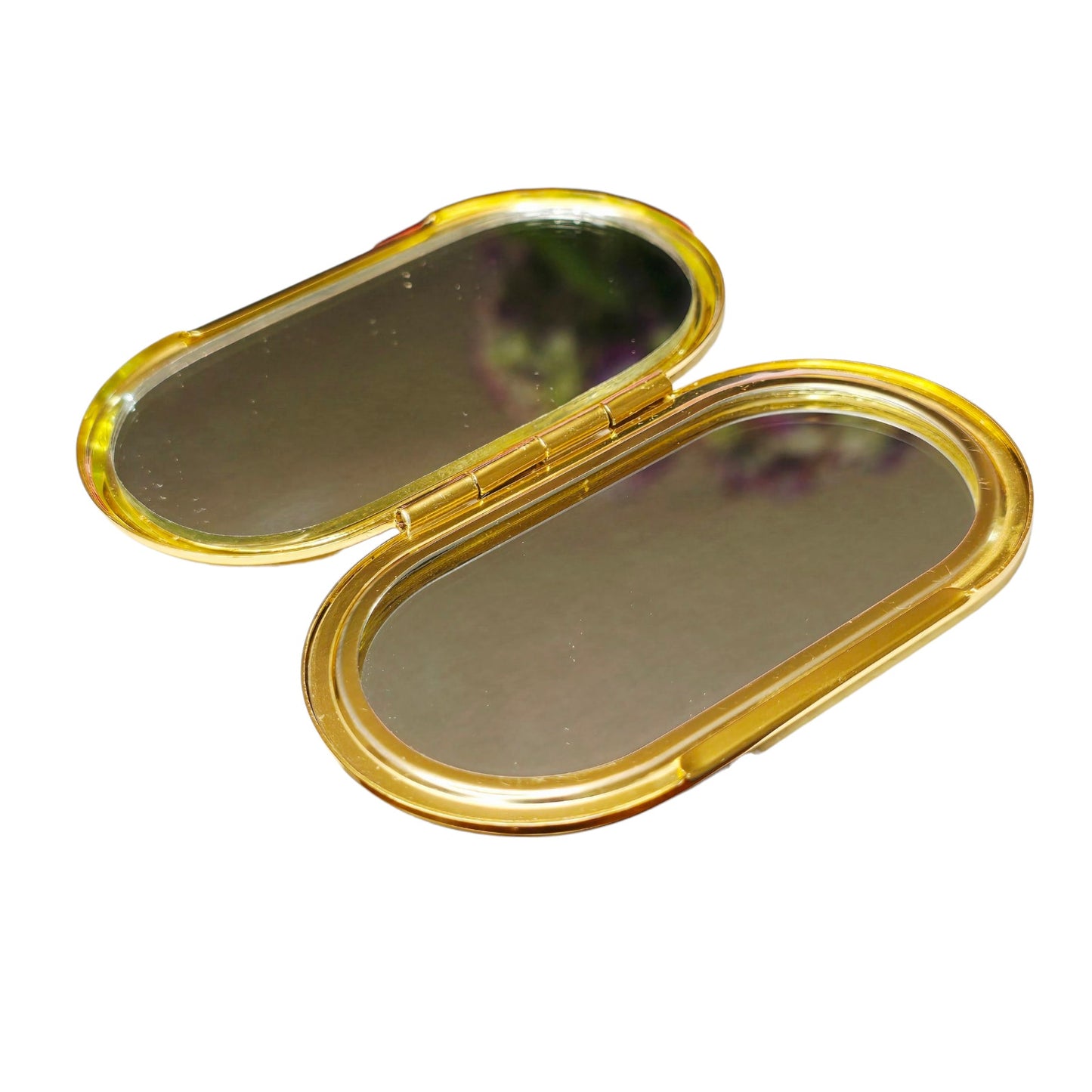 * Double Mirror Compact Japan Kinkakuji Temple Maiko Intricate Engraved Kyoto