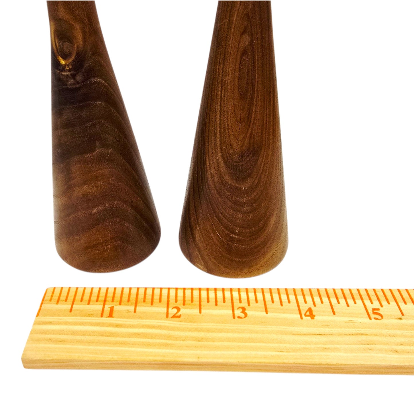 Vtg Mid Century Wooden Candlesticks Set of 2 Made in Japan MCM Taper Holders 60s
