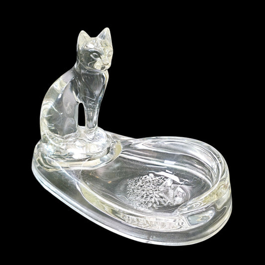 AS IS Acrylic Cat Soap Dish Trinket Dish, Flaw