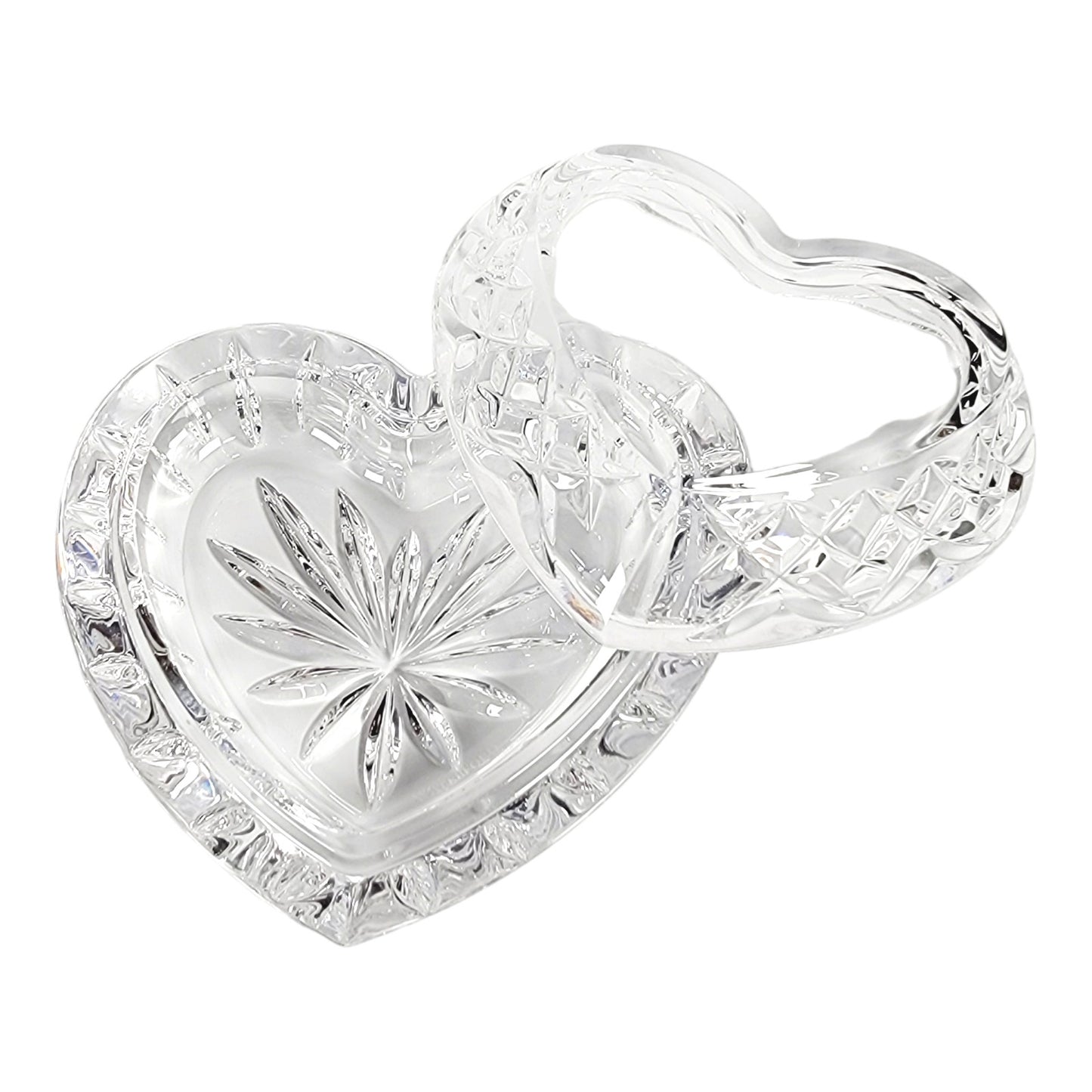 Waterford Lismore Crystal Heart Trinket Box, with Original Box