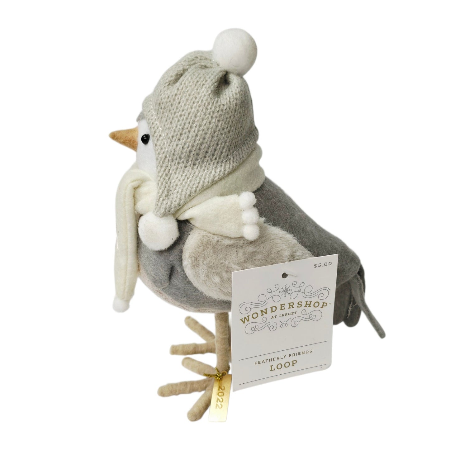 Target Spritz Bird Loop 2022 Featherly Friends Winter Christmas Gray Trapper Hat