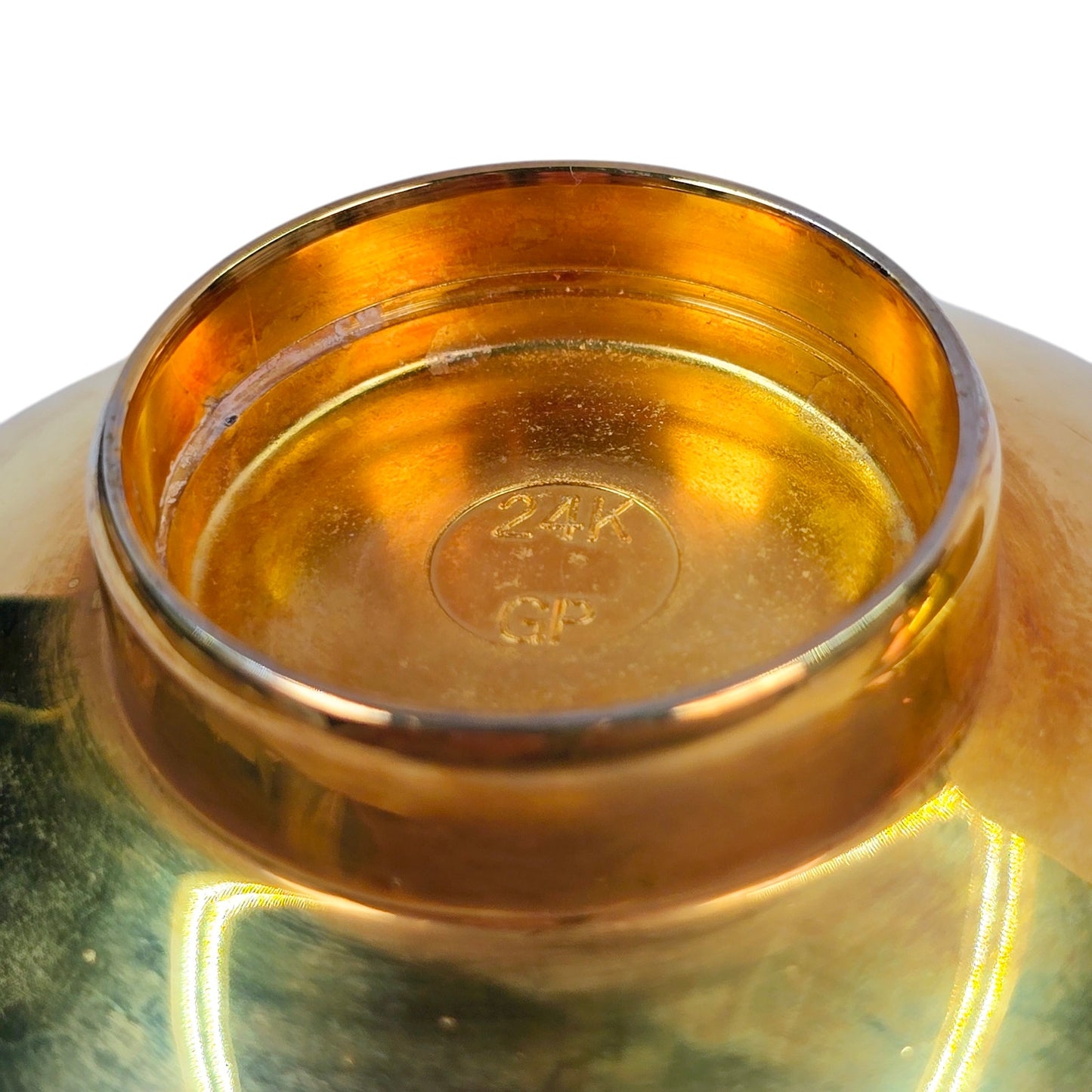 Vintage 24K Gold-Plated Small Nesting Bowls Japanese Kinpai Ceremonial Sake Cup Marked 24K GP