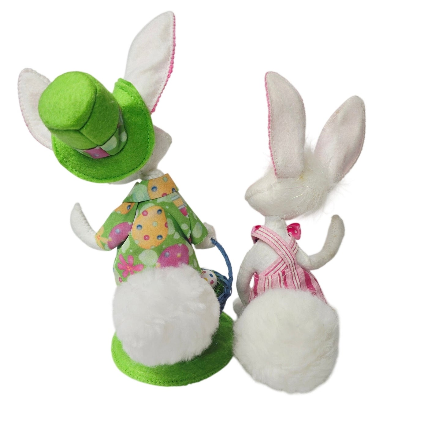 Lot of 5 Annalee Spring Dolls 2011-2018 Easter Bunnies & Mouse w/ Tags