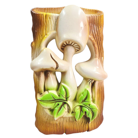Vintage Miller Studios Chalkware Mushroom Wall Decor Marked 1977 MushroomCore