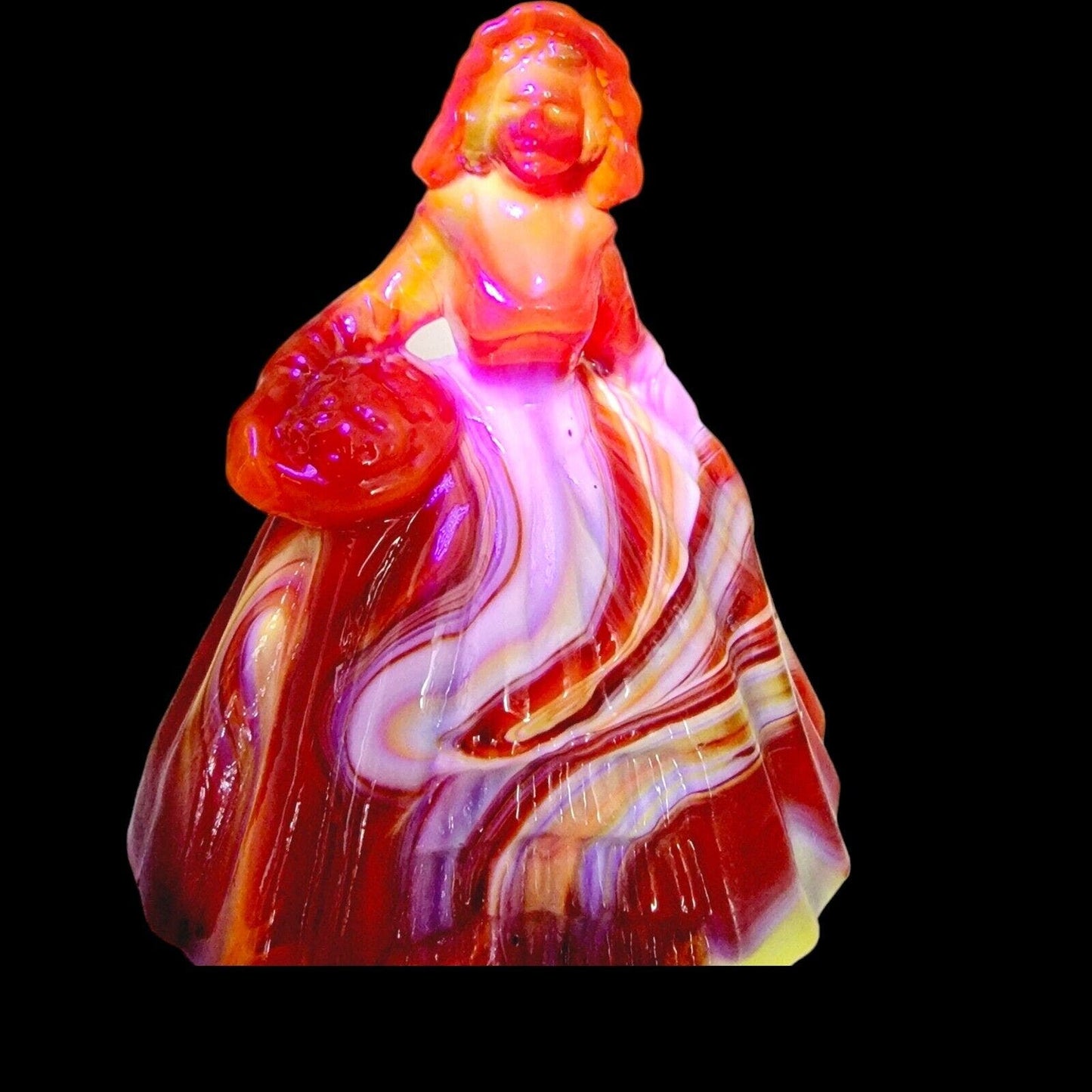 Boyd Crystal Art Glass "Carolyn" Limited Edition Figurine Glows