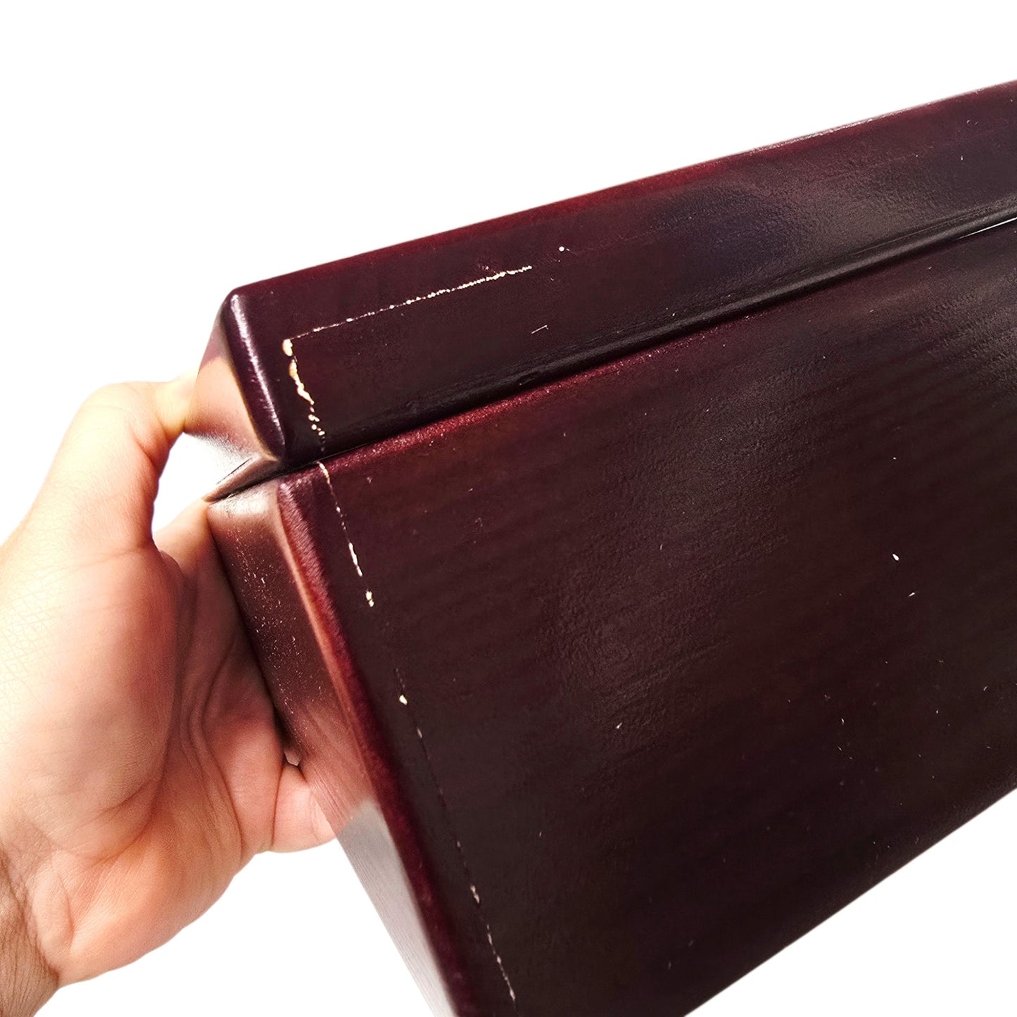 Vintage Miniature Cloisonné Enamel Teapot with Wooden Box - Lined Keepsake Set