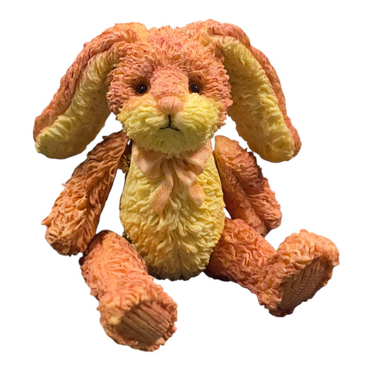(Saved for Customer) Vintage Russ Berrie Cranberry Patch Jointed Resin Bunny Figurine
