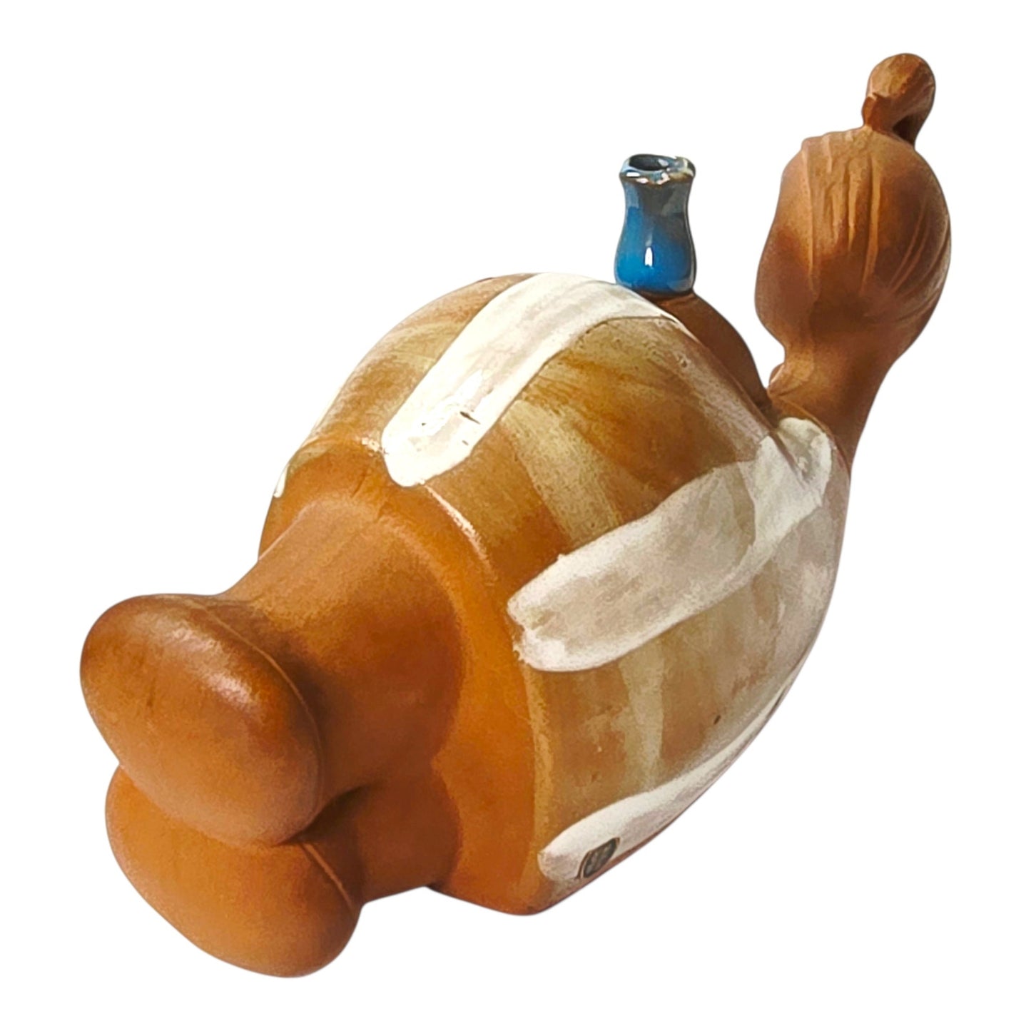 Vintage 1960s Japan Ceramic Big Eye Girl Reclining Figurine Candle Holder Kitsch