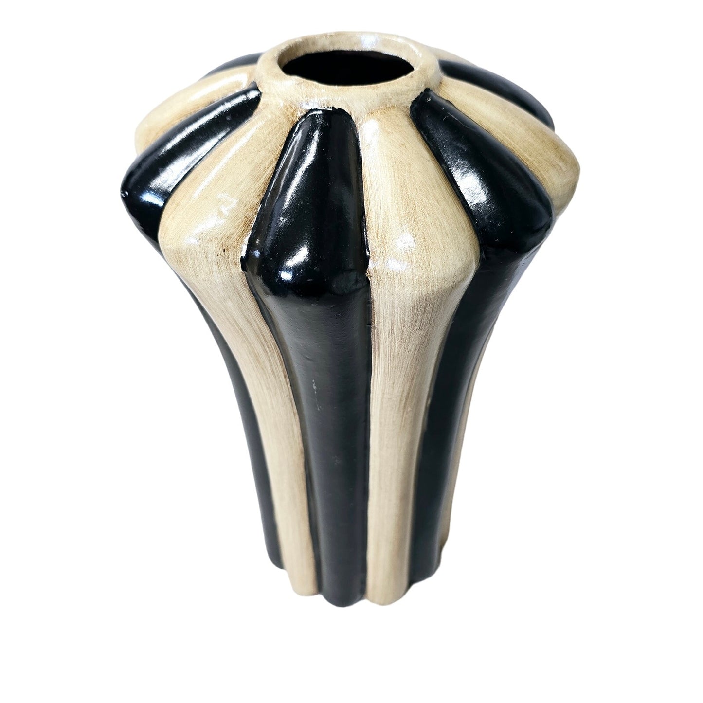 Hollywood Regency Style 2 Tone Columned Vase