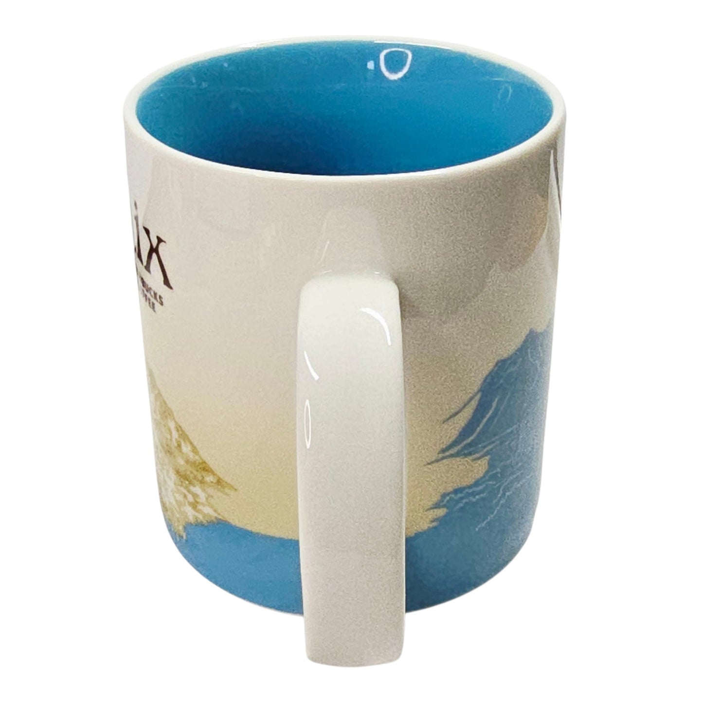 Starbucks Coffee Mug Phoenix City Scene Desert Cactus 16 oz Blue Interior 2012
