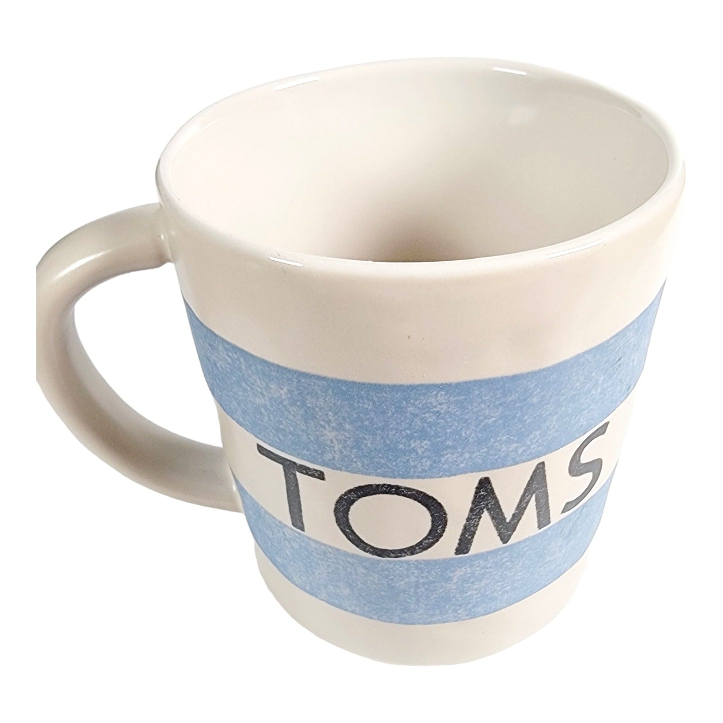 Tom's 10oz Coffee Mug "Simple is Beautiful" Stoneware Mug 3.5" H Tom's Shoes Mug