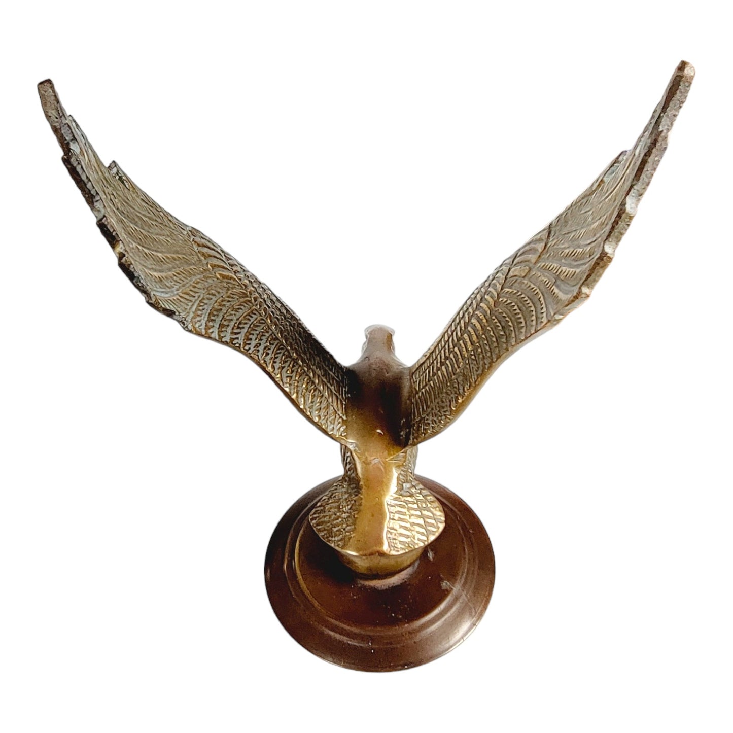 Vintage Brass American Eagle Figurine Statue 10" H