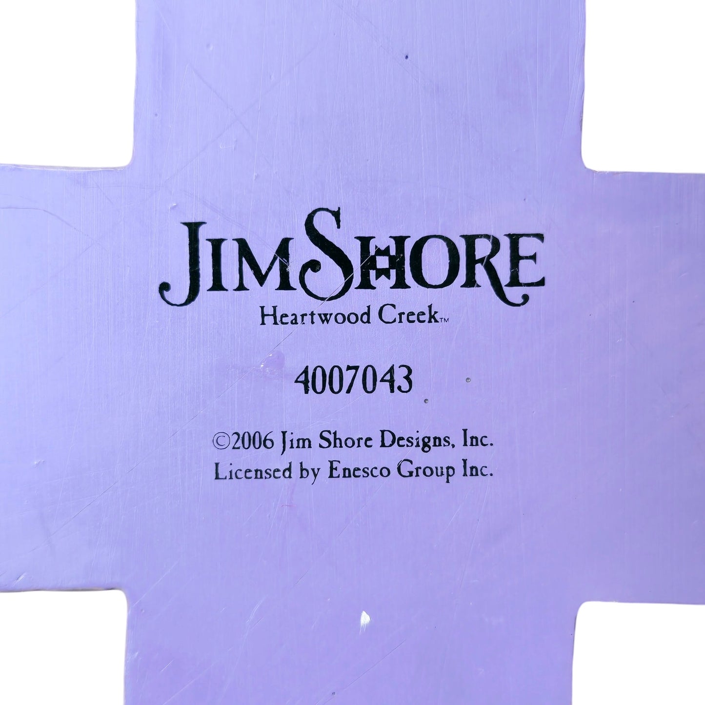 2006 Jim Shore Heartwood Creek Cross "Light The Way" Wall Hanging