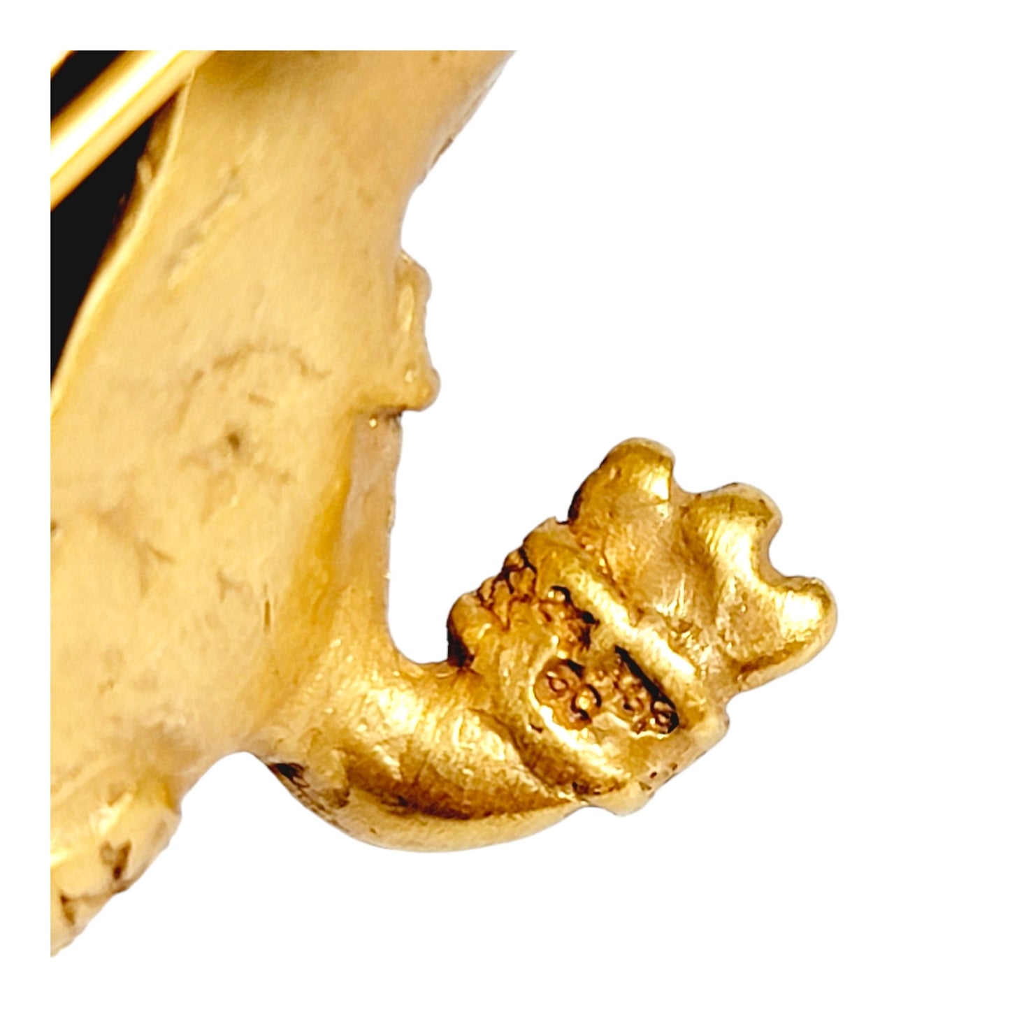 24K GP Rich Gold-Plated Frog Brooch Galeria Cano Pre-Colombian Style Marked Tag