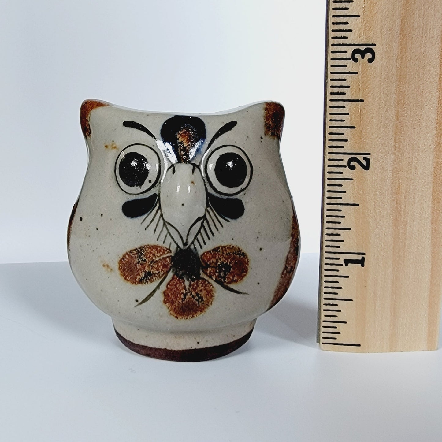 Vintage Jorge Wilmot Tonala Owl Figurine Mexican Folk Art Pottery