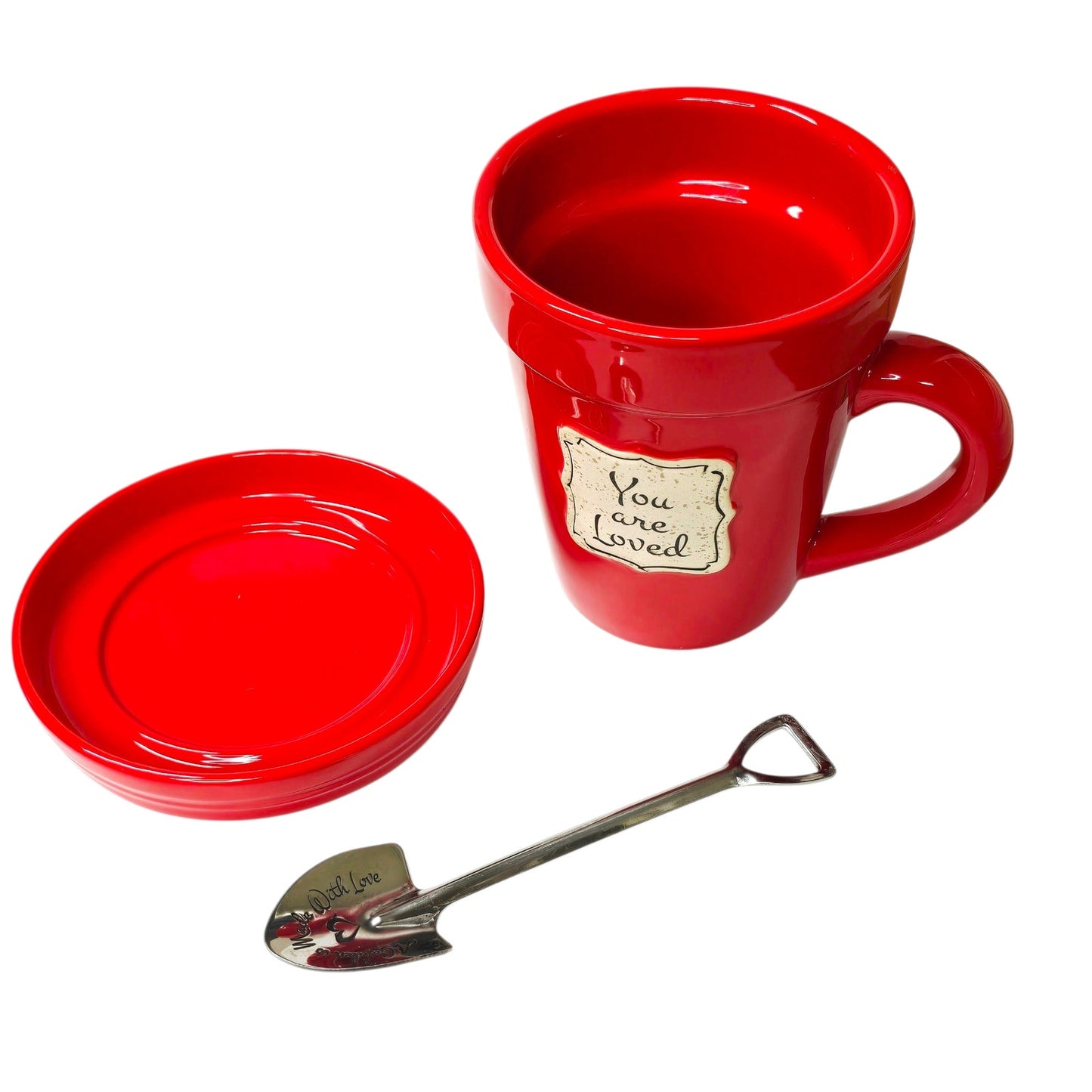 Nicole Brayden "You Are Loved" Flower Pot Mug Set Valentines Gift for Gardeners