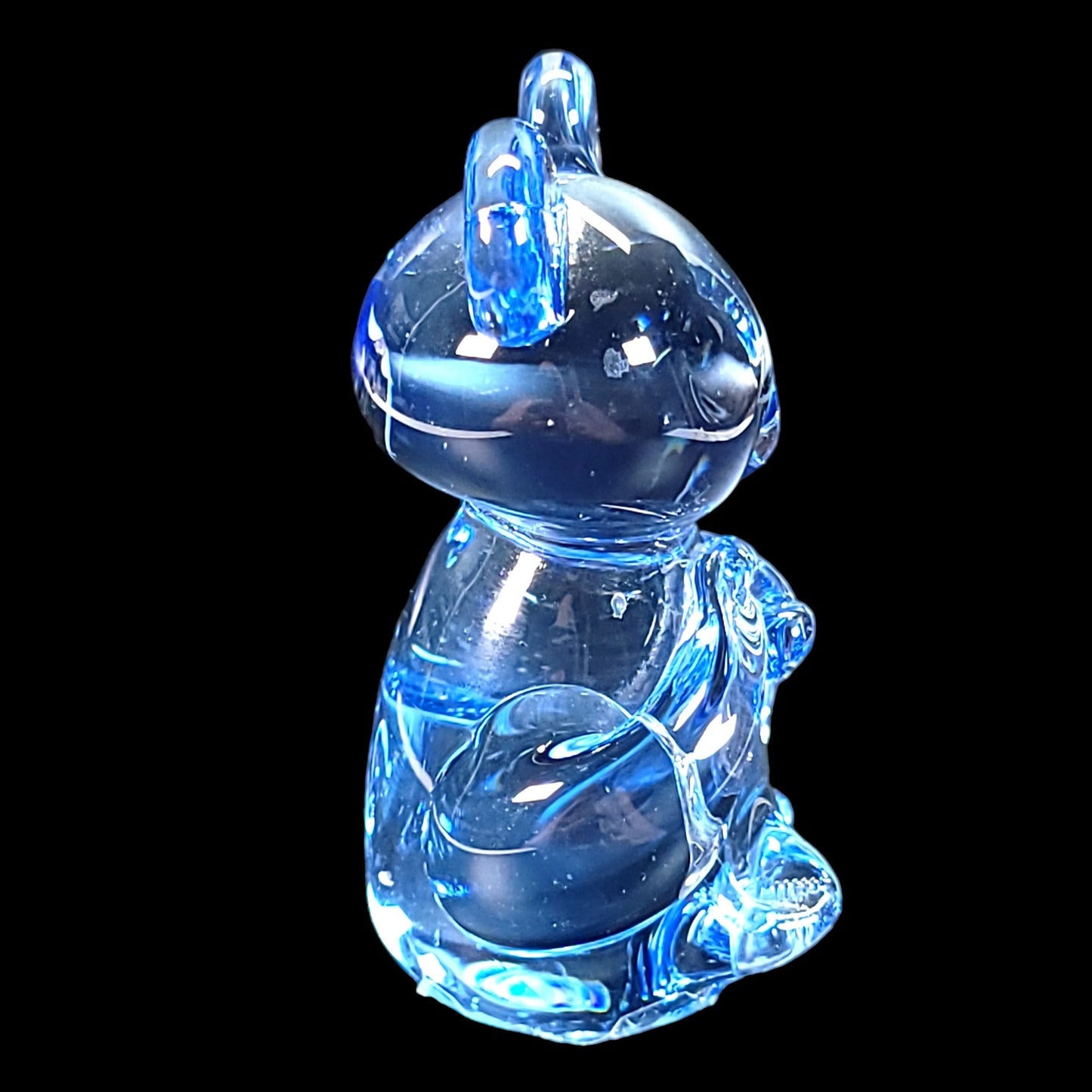 United States Commemorative Fine Art Gallery Blue Glass Koala Bear Paperweight