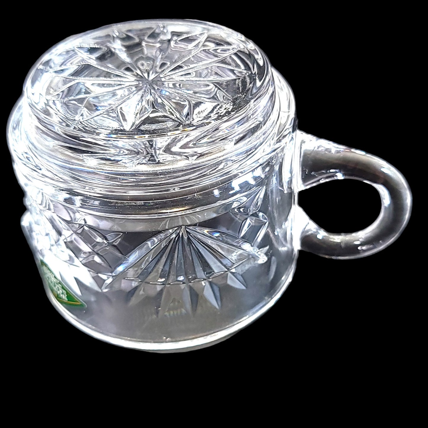 Shannon Crystal Stackable Creamer & Sugar with Lid, Irish Design Crafted in Poland, Cut Design