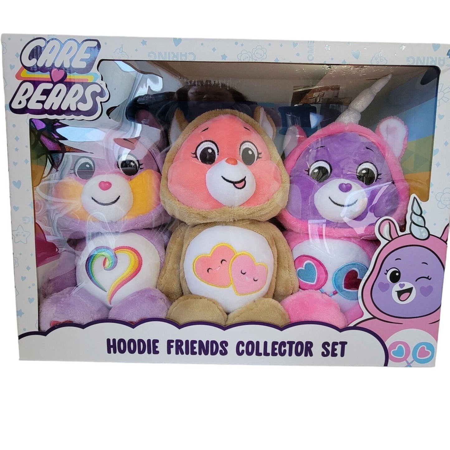 Care Bears Hoodie Friends Collector Set 14-Inch Plush 3-Pack, 2021 Care 🩷 Bears