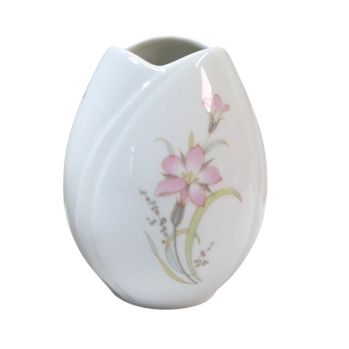 Vintage Arzberg Germany Tulipano Bud Vase Egg Vase White Porcelain Modern 3.5"