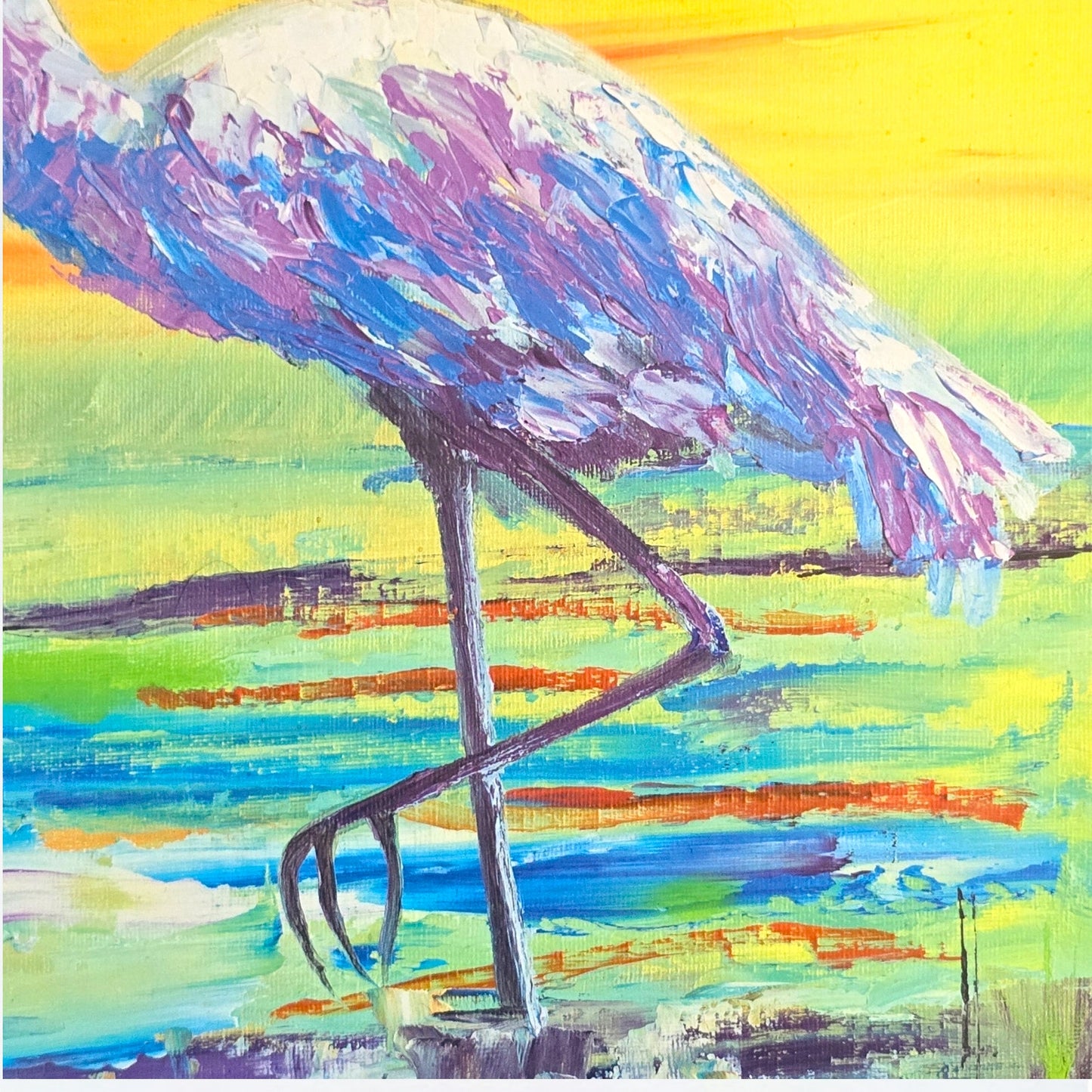 Two 16x12 Egret Bird Art Prints: Egret Sunset I and II, 2015 Olivia Brewington