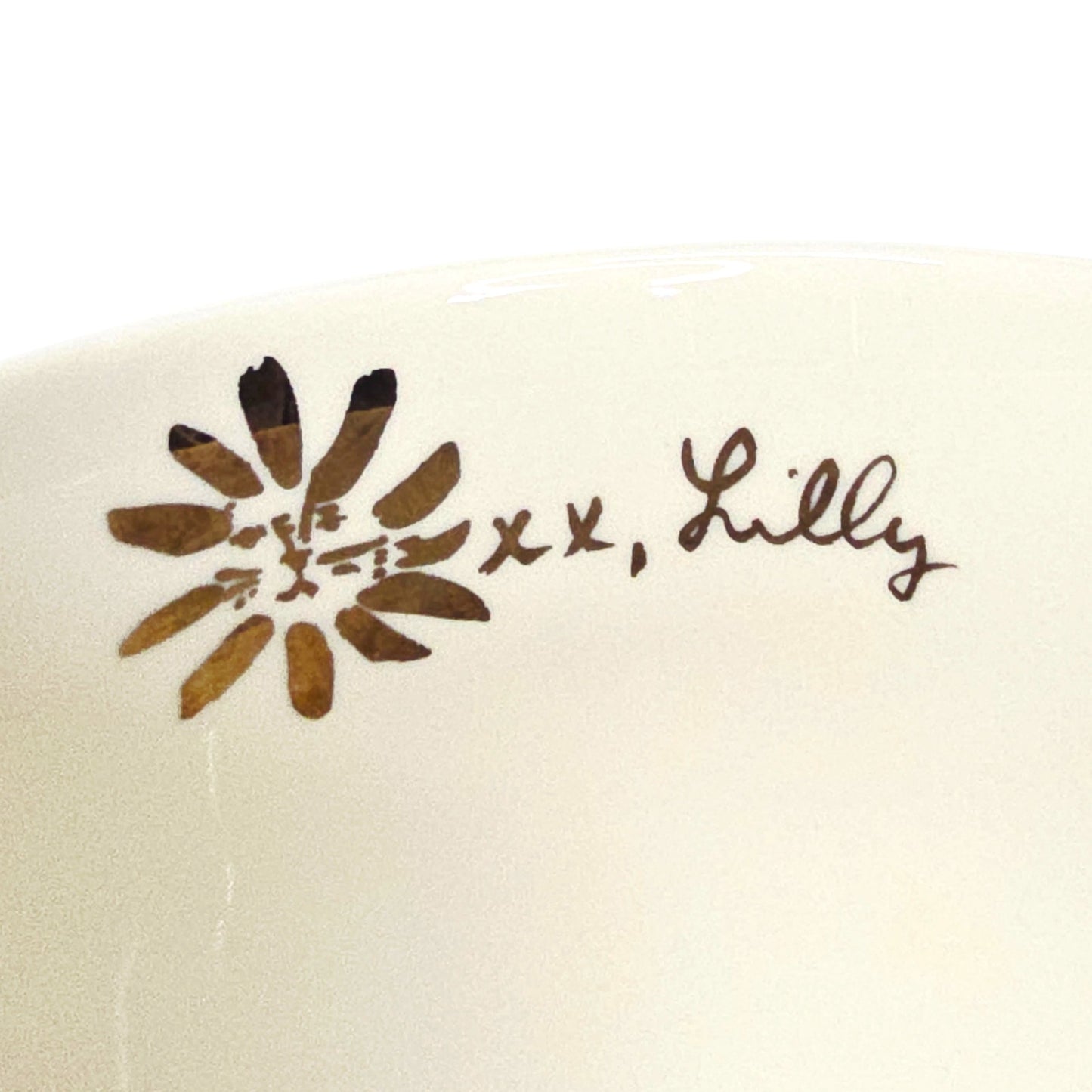 Lilly Pulitzer Coffee Mugs Set Blue Floral Gold Handle XX Lilly Hidden Animal