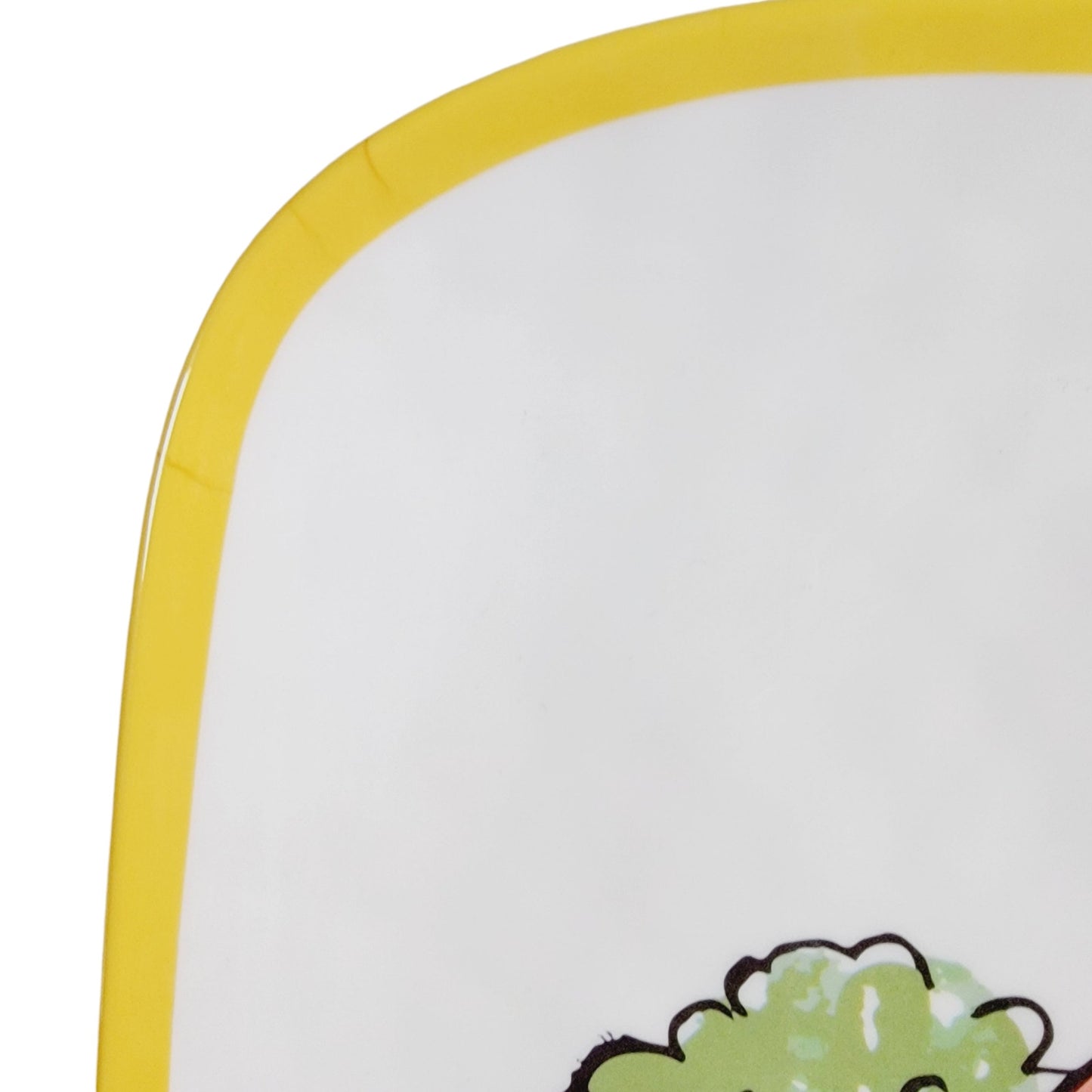 Rectangular Melamine Tray Tandem Bicycle 14x7 Rectangle Platter by Threshold White Yellow Trim