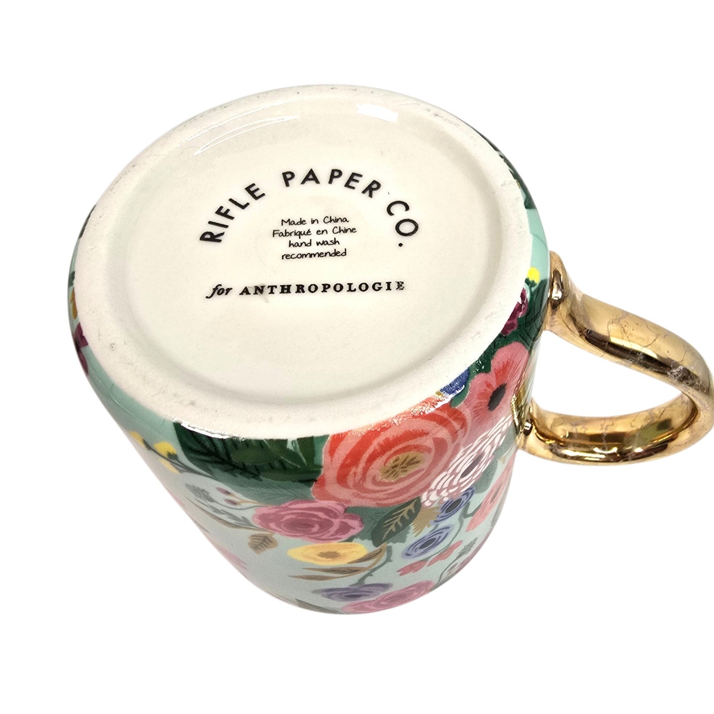 Anthropologie Rifle Paper Co Garden Party Monogram Mug Letter K Anna Bond