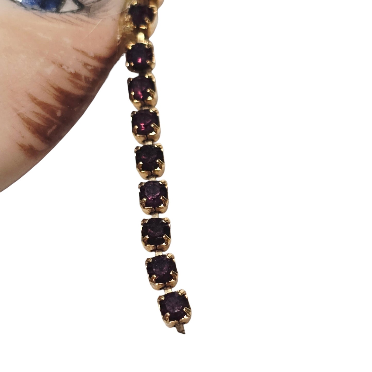 Vintage Art Deco Lady Face Brooch Signed Rhinestone Faux Pearl Flapper 1990 Pin