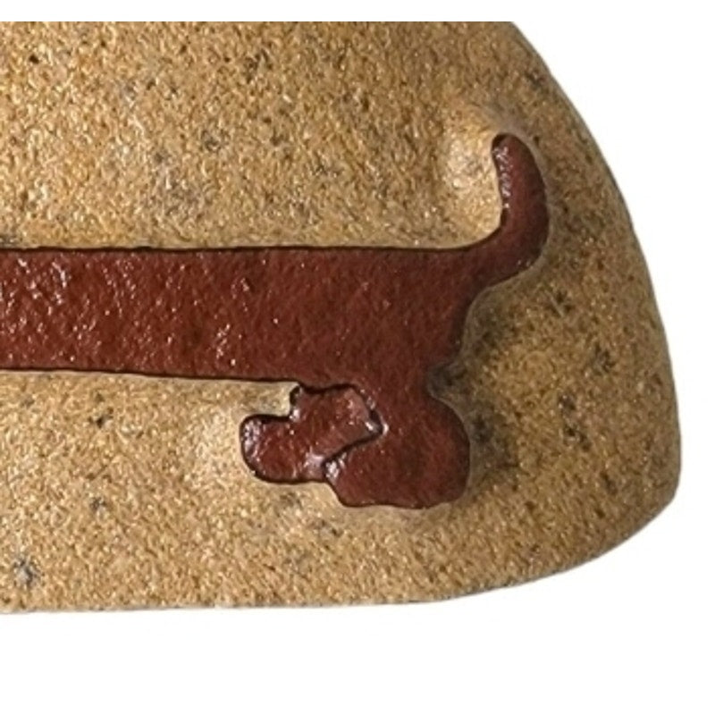 Vintage Weiner Dog on Faux Rock Paperweight, by Monkey Business