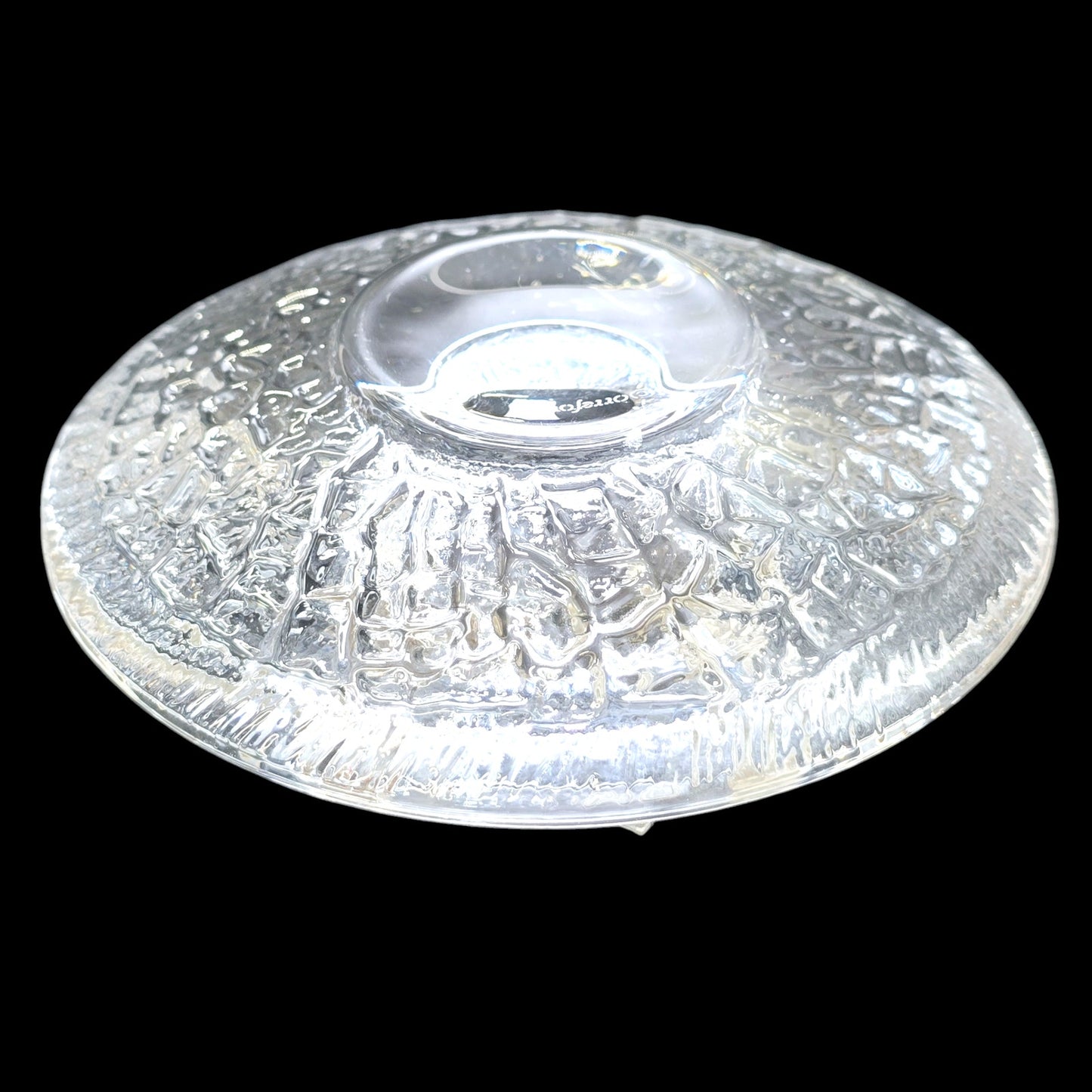 Orrefors Crystal Discus Votive Candle Holder