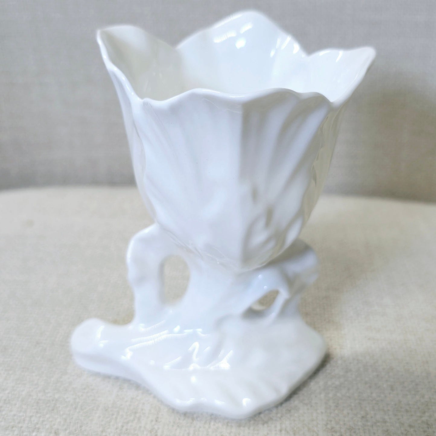 Mid Century Crown Staffordshire Tulip Posy Bone China Vase