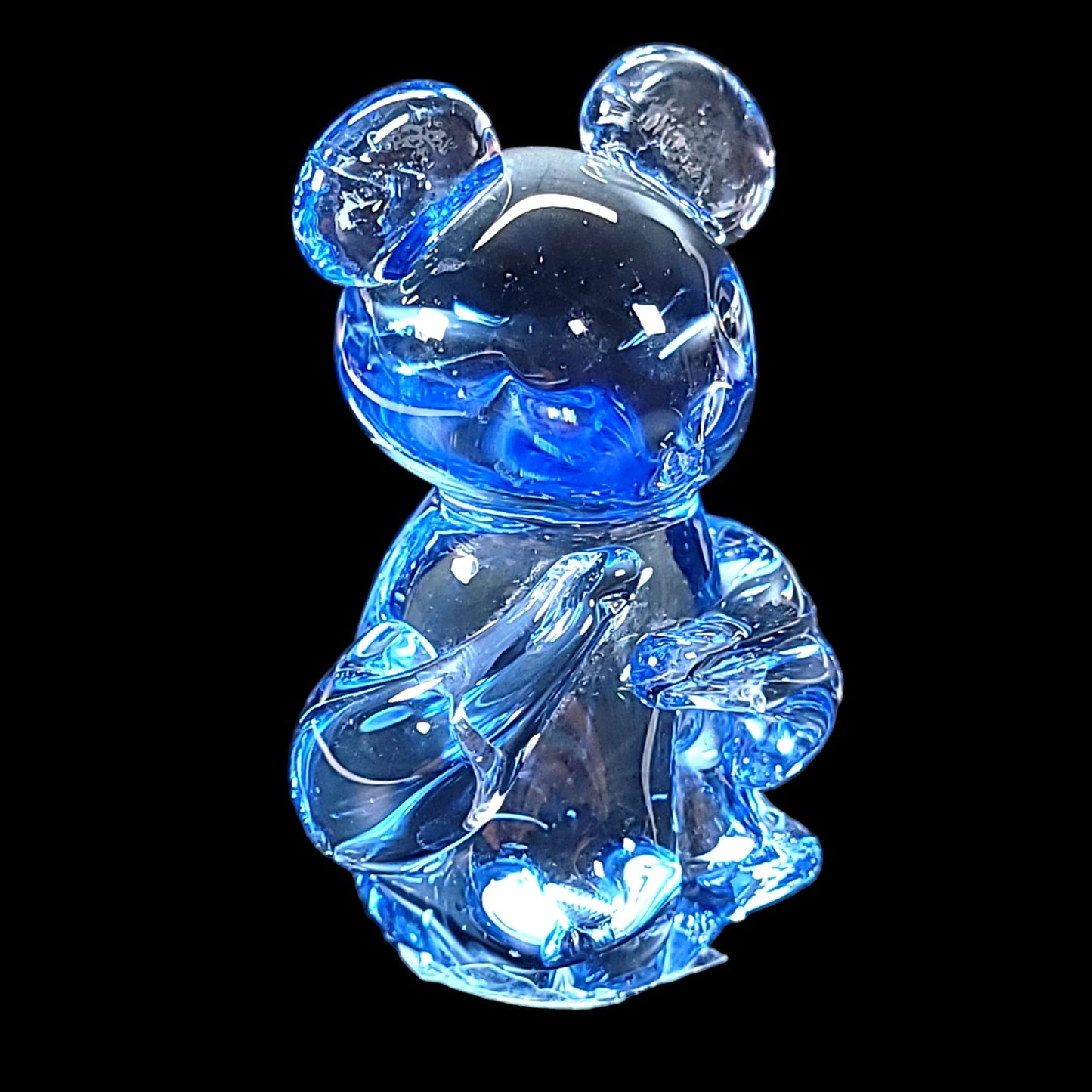 United States Commemorative Fine Art Gallery Blue Glass Koala Bear Paperweight