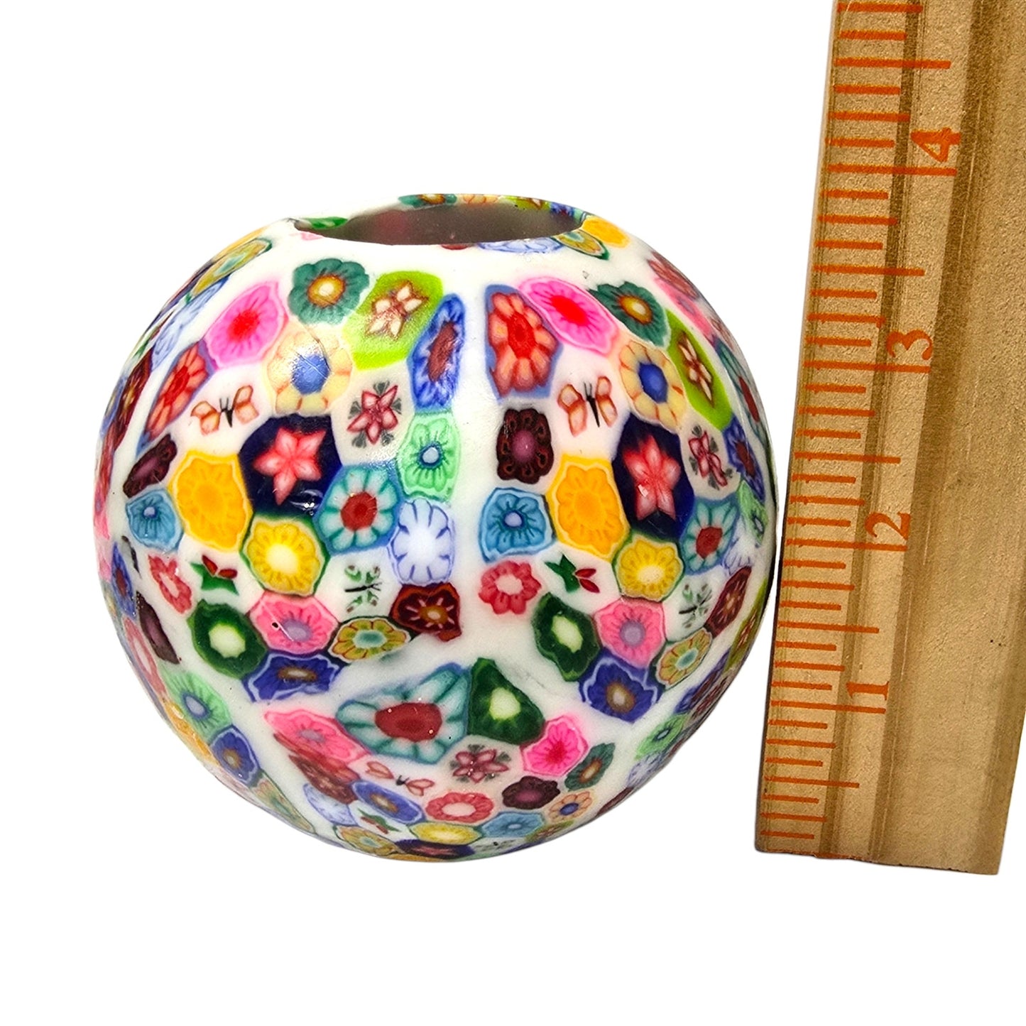 Millefiori Wax Candle Colorful Mosaic Pattern Floral Italian Style Scented Glows