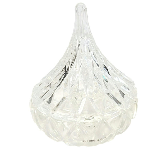 Vintage Hershey's Kiss Lead Crystal Mini Candy Trinket Dish with Lid 3.25" HFC 1996