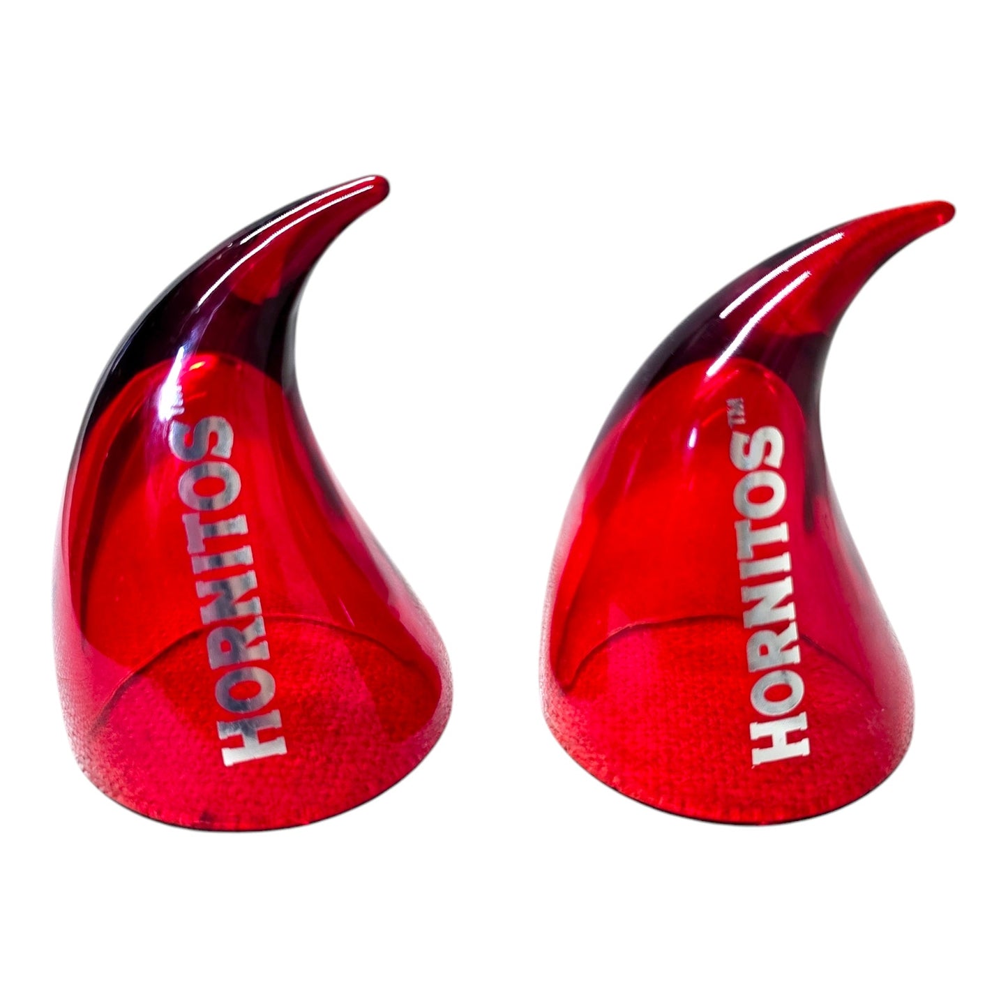Set of 2 Hornitos Tequila Devil Horn Red Shot Glasses / Wonky Christmas Tree