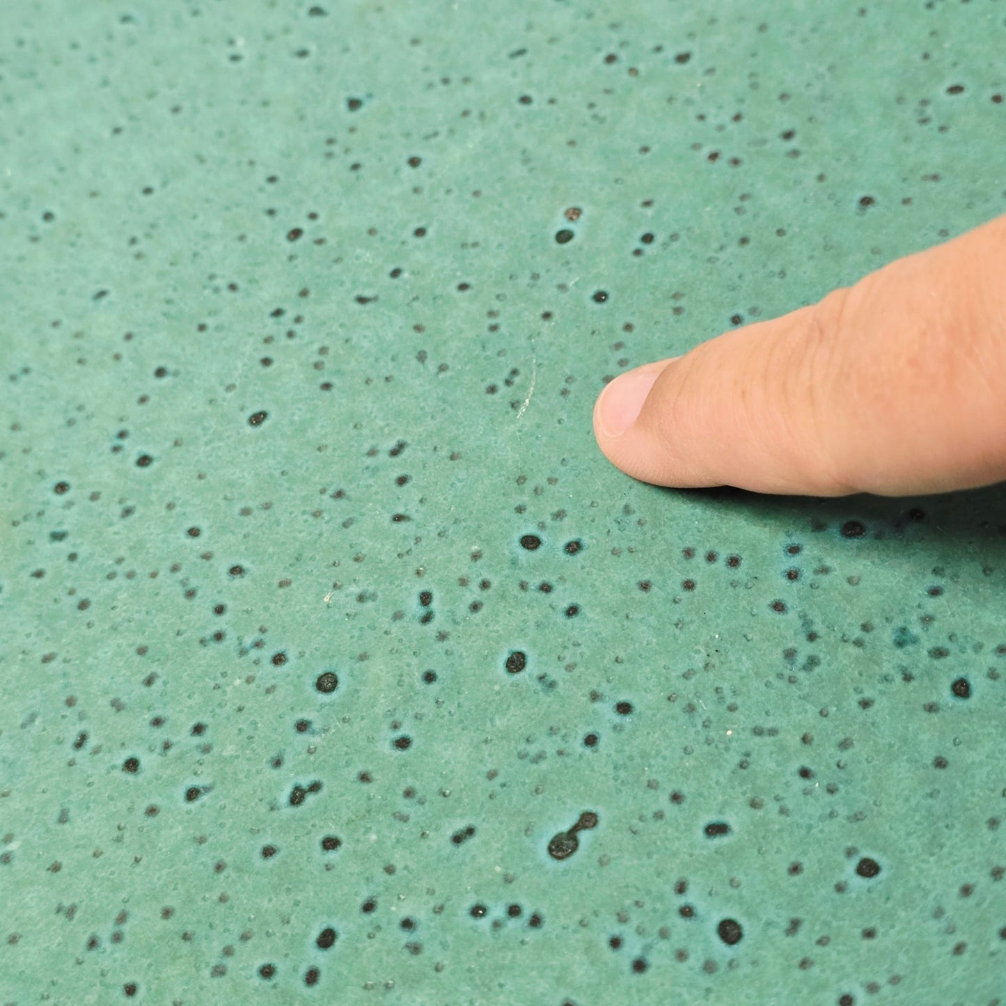 Anthropologie Zoysia Turquoise Speckled Ceramic Oval Platter - 15"