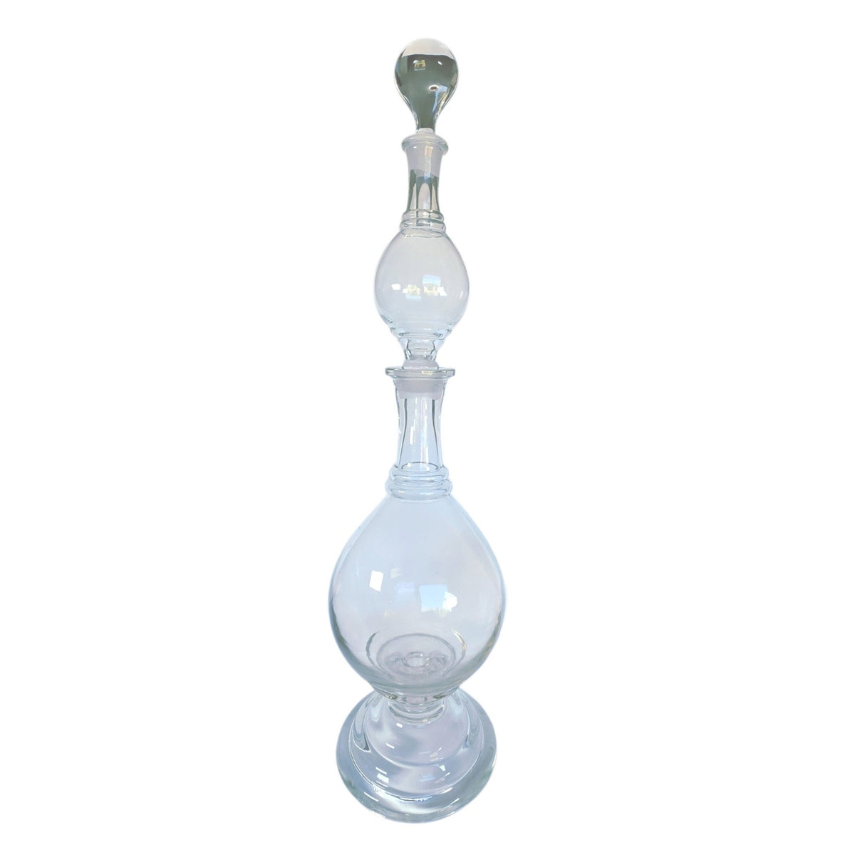 Antique Pharmacy Apothecary Show Globe 4-Piece Glass Display c. 1900 Large 26.5"