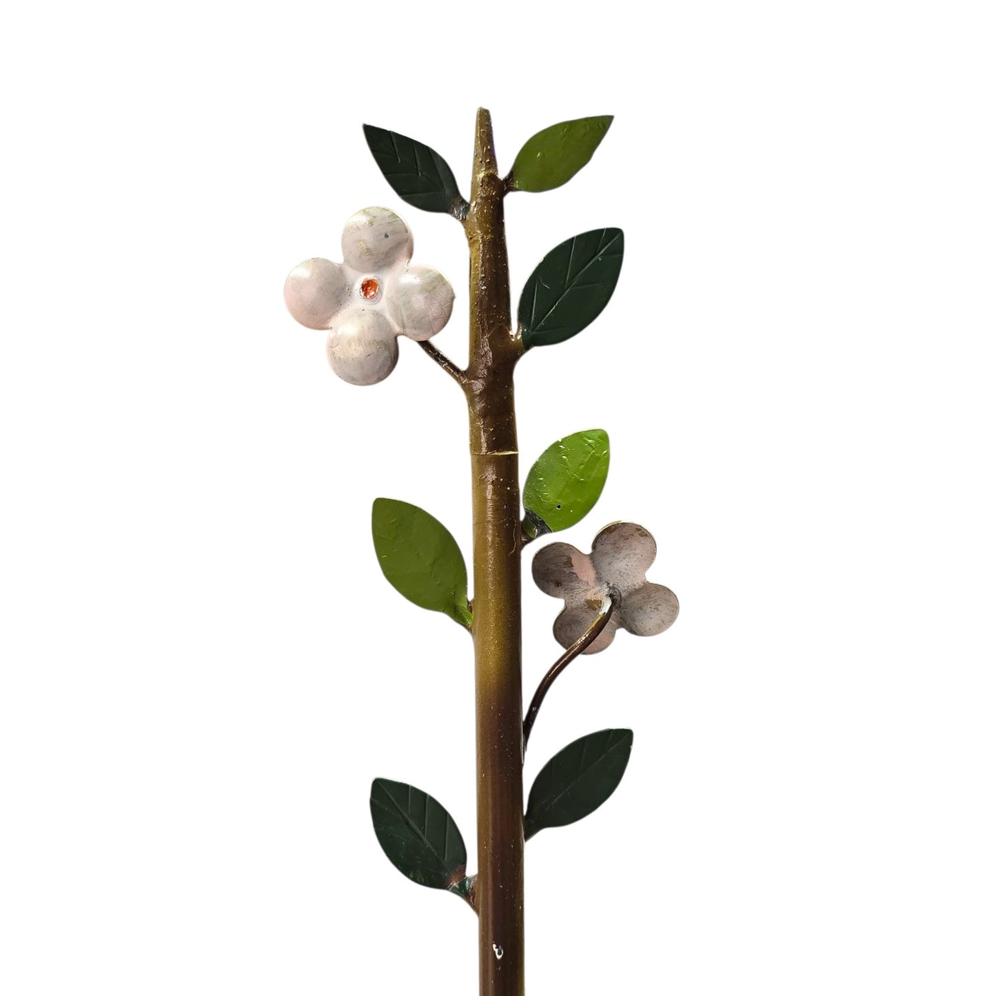 Vtg Italian Tole Espalier Fruit Tree Sculpture Birds Apples Flowers Decor Italy