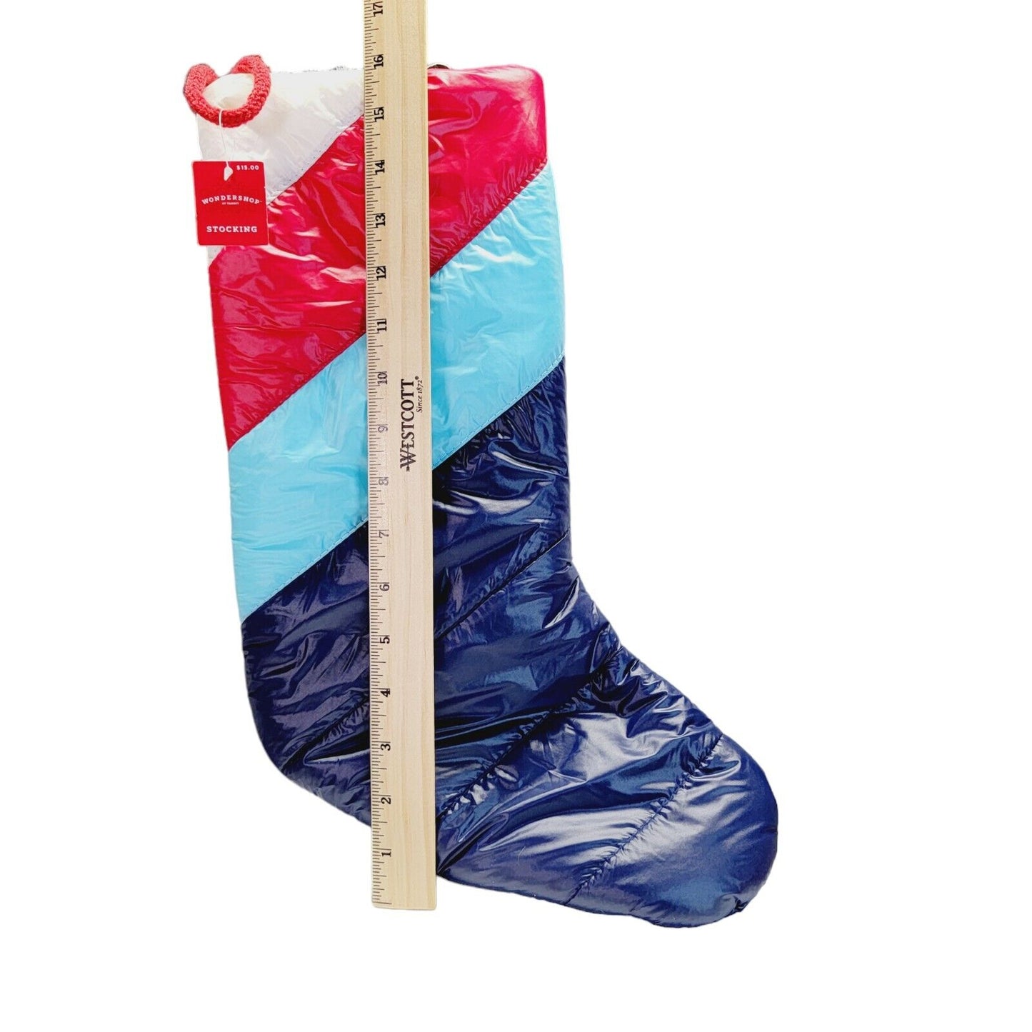 NEW Set of 2 Puffer Christmas Stockings Sherpa Lining Target Wondershop 2021