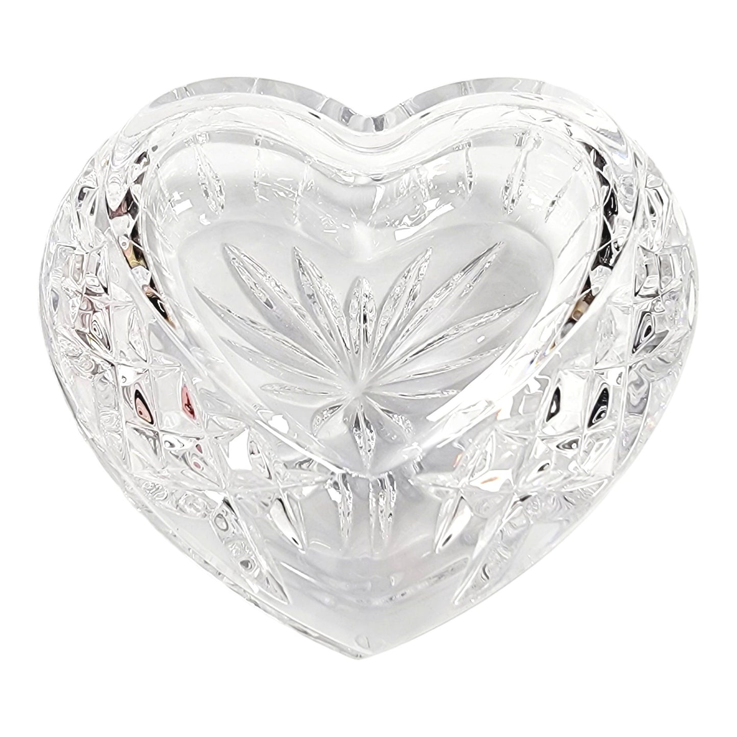 Waterford Lismore Crystal Heart Trinket Box, with Original Box