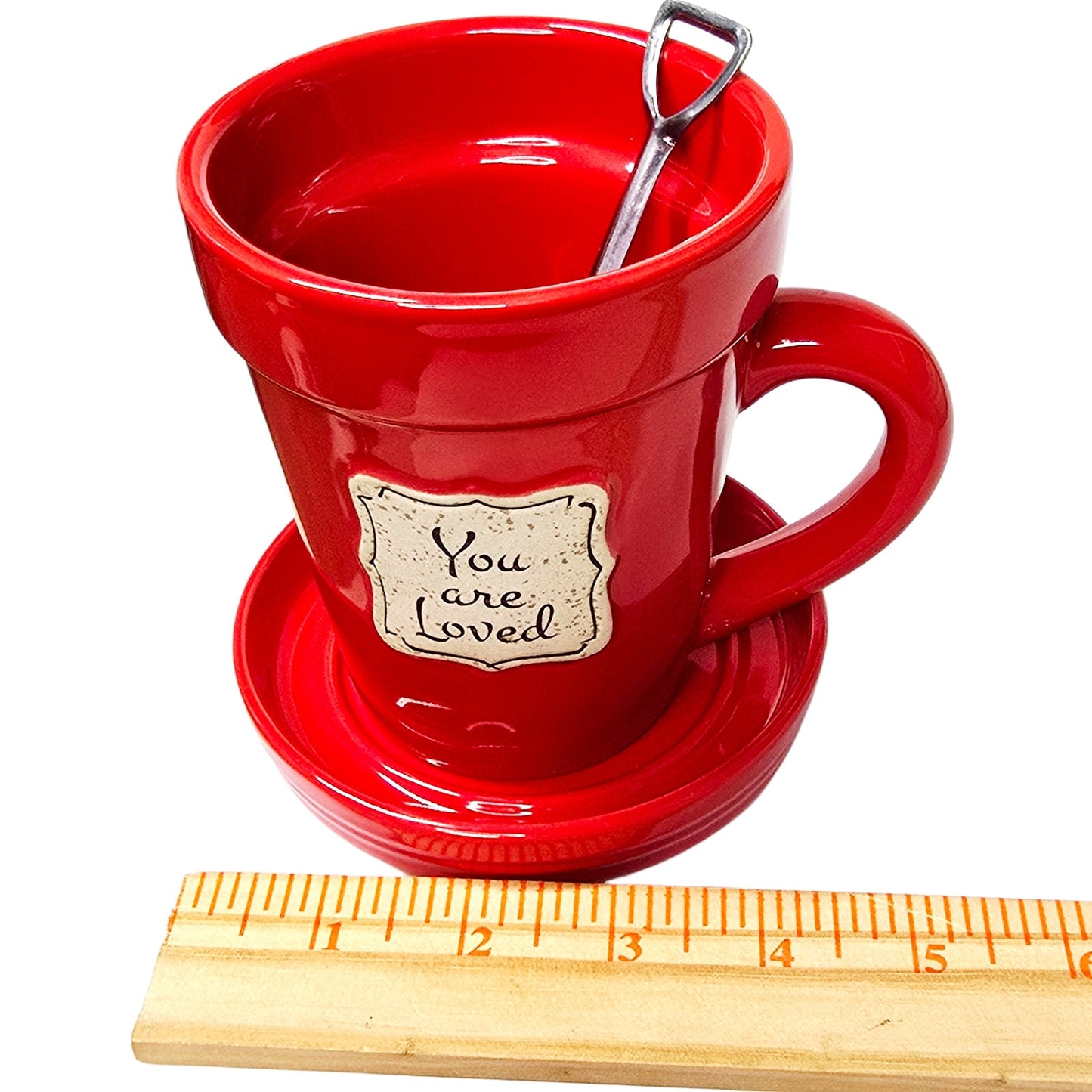 Nicole Brayden "You Are Loved" Flower Pot Mug Set Valentines Gift for Gardeners