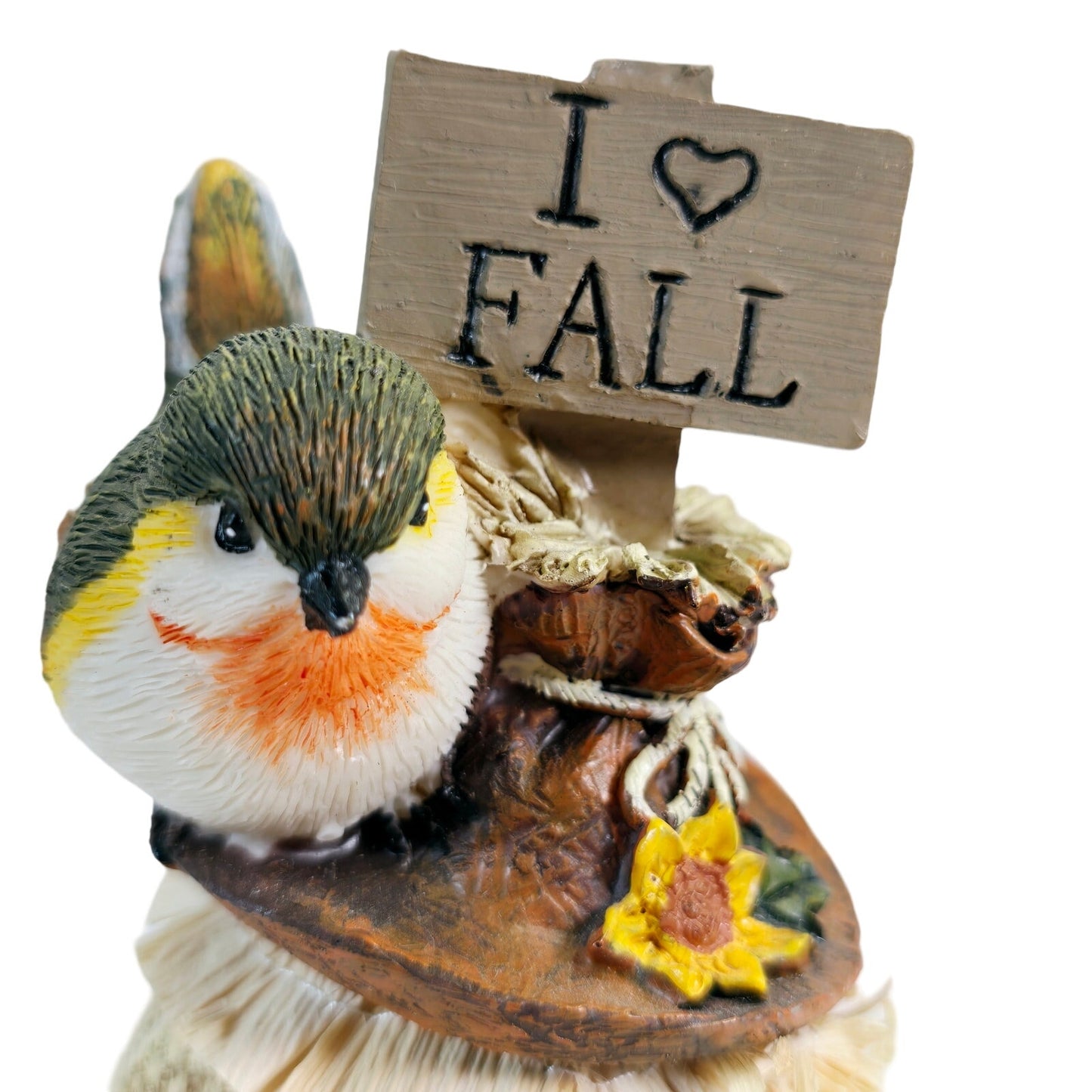 I Love Fall Resin Harvest Bird and Scarecrow Figurine, Fall Decor, Holiday Decor for MIRANDA