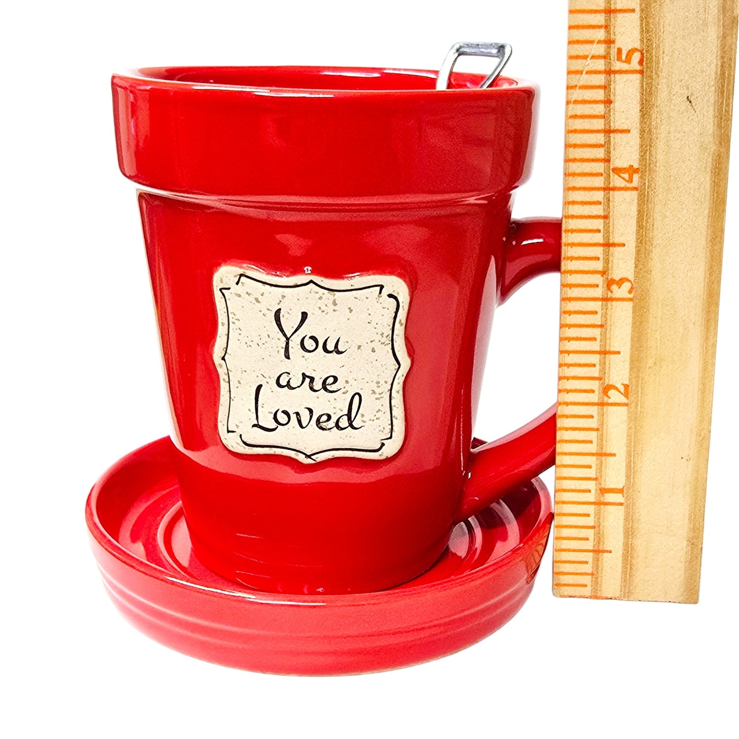 Nicole Brayden "You Are Loved" Flower Pot Mug Set Valentines Gift for Gardeners