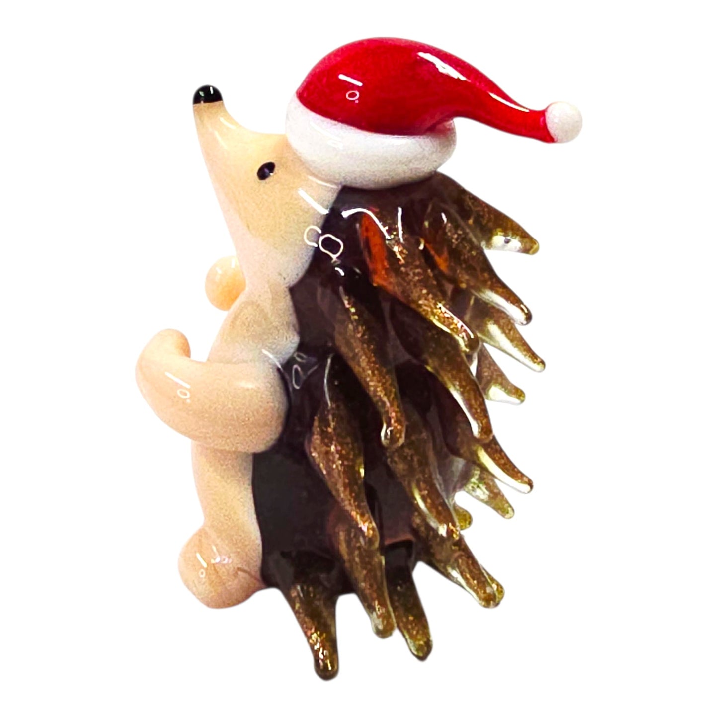 (Reserved for HillyHums) Pier 1 Glass Hedgehog Figurine Discontinued Christmas Line Home Decor
