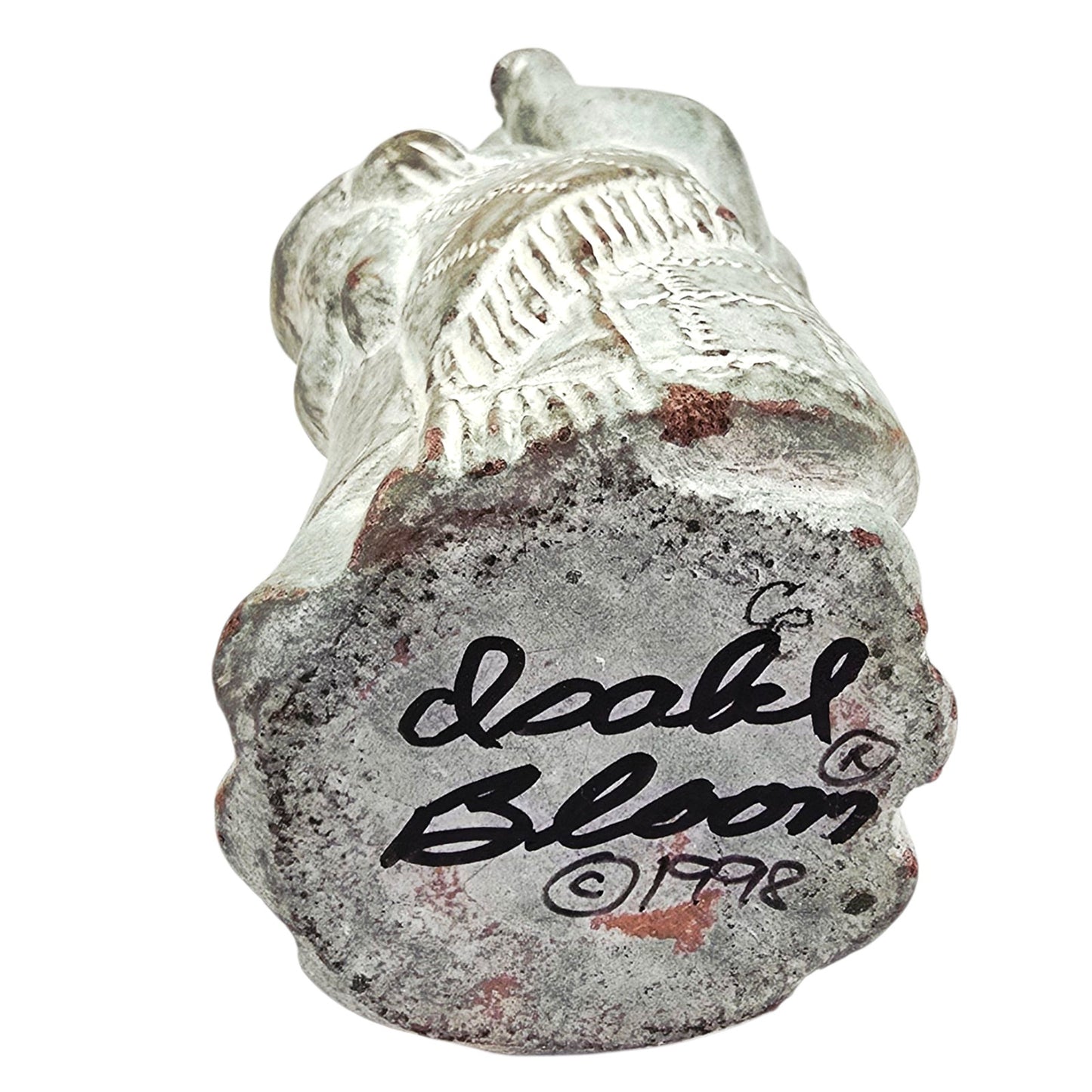 Isabel Bloom Concrete Figurine Girl Angel Teddy Sucking Thumb Yawning '98 Signed