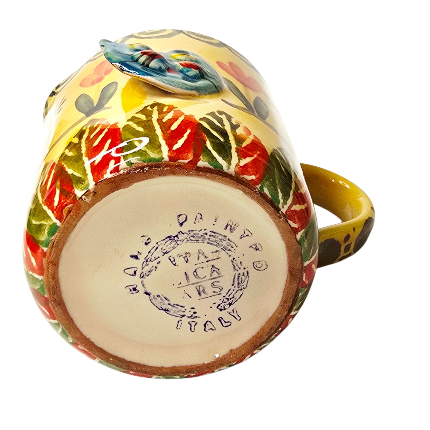 Vtg Italica ARS Italy Pottery 3D Cat Creamer Pitcher Spout Character Mug 3.25"