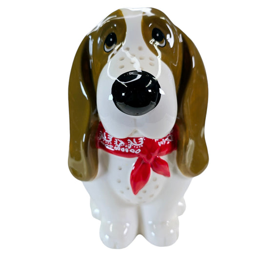 Pioneer Woman Charlie Utensil Crock Bandana Hound Dog

Size: 9.5" H x 8" W