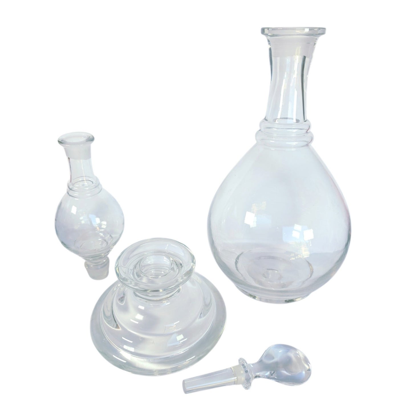 Antique Pharmacy Apothecary Show Globe 4-Piece Glass Display c. 1900 Large 26.5"