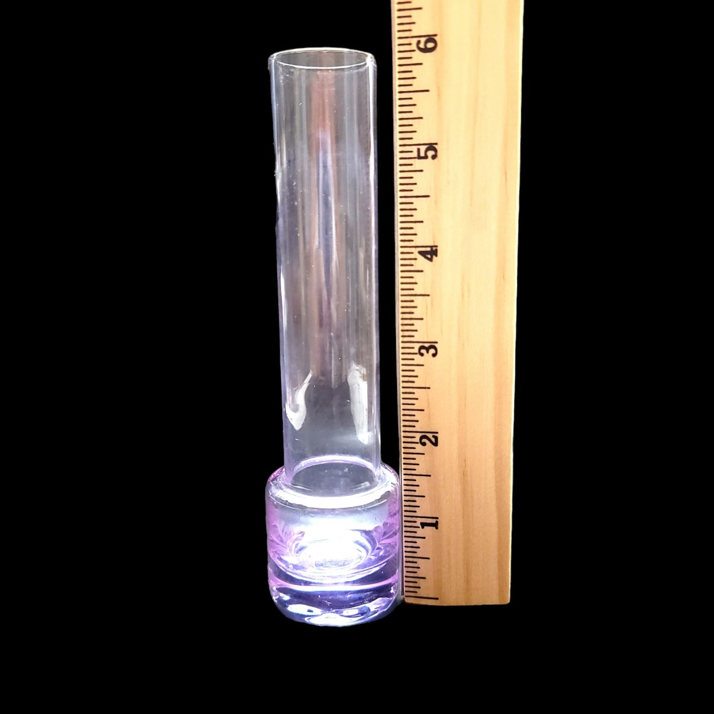 Thin Glass Bud Vase, 6" Purple Glass